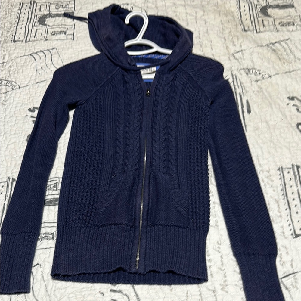 Aeropostale Charcoal Zip-Up Hoodie